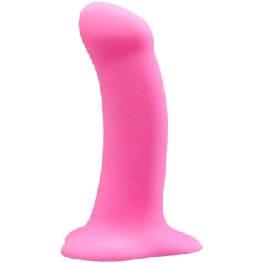 Fun Factory Amor, розовый, Анально-вагинальный фаллоимитатор с ограничительным основанием
